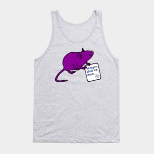 Cute Rat with Joe Biden First Debate Quote Tank Top